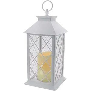 Chic White Metal Lantern